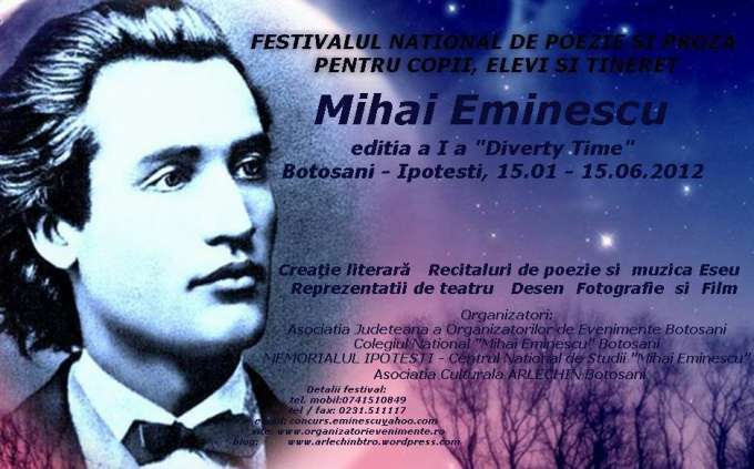 eminescu festival poezie copii elevi si tineri botosani romania