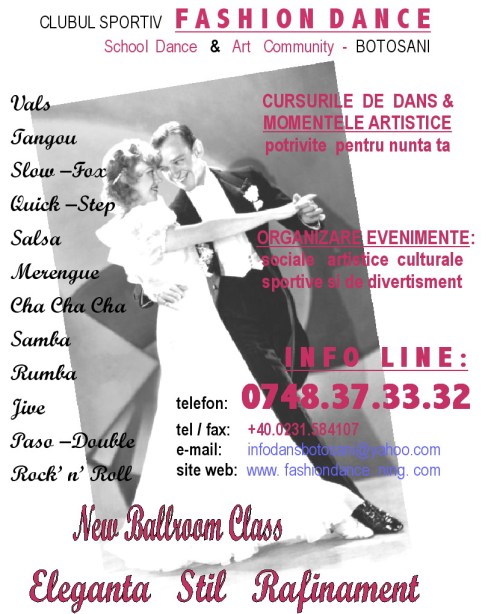 dans botosani cursuri copii botosani