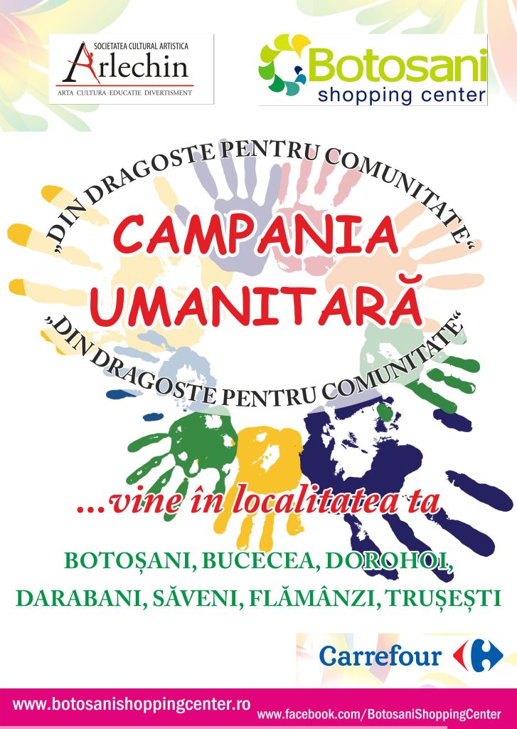 CAMPANIA UMANITARA-Din-dragoste-pentru-comunitate - ARLECHIN - Botosani Shopping Center